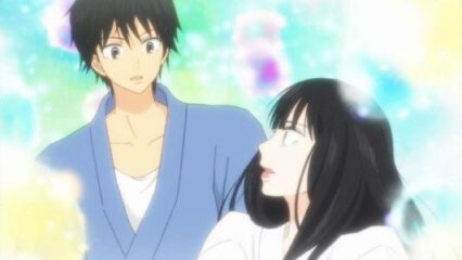 Sawako and Kazehaya in Kimi ni Todoke