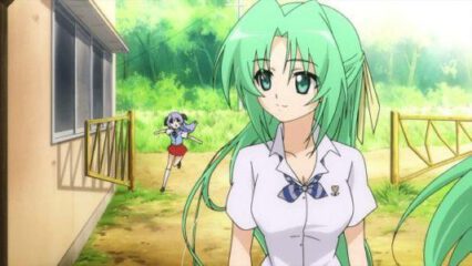 green hair anime girl