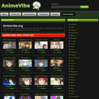 animevibe straming service