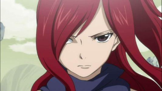 anime woman with red hair