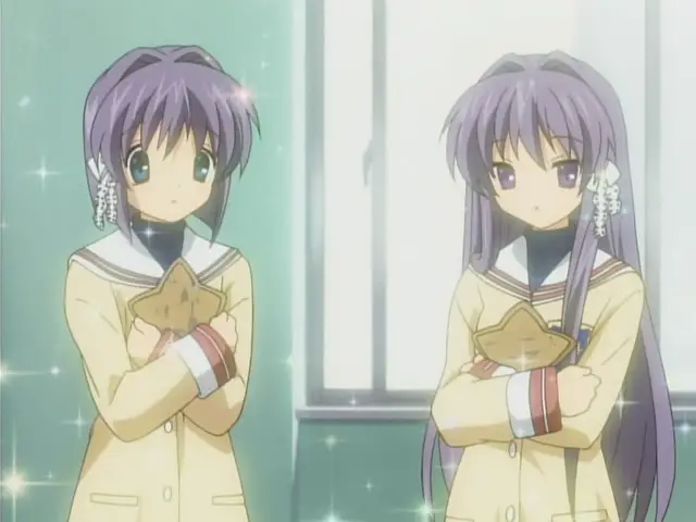 twin sisters from clannad anime
