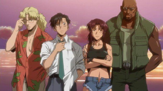 Benny, Rock, Revy and Dutch in Black Lagoon