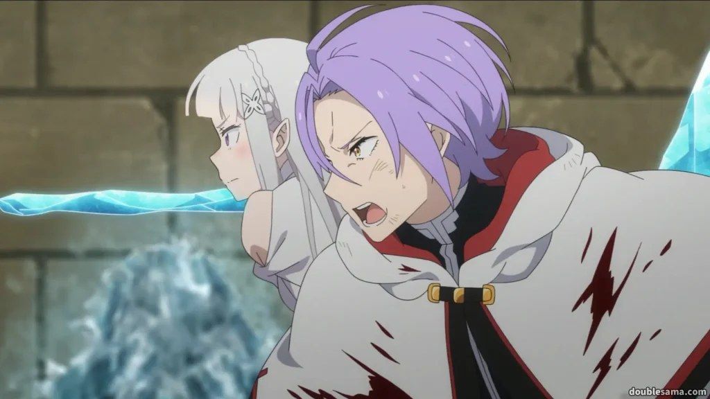 Emilia and Julius in Re:Zero season 4 episode 14