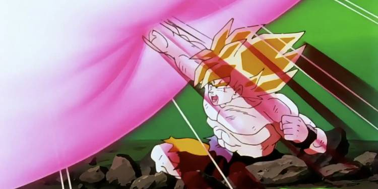 Dragon Ball Z screenshot - Goku deflects Death Ball