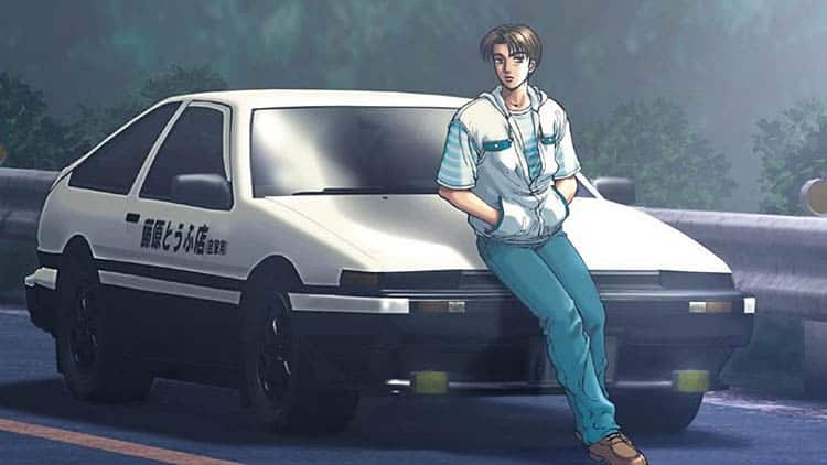 Initial D episode screenshot - Takumi AE86 downhill