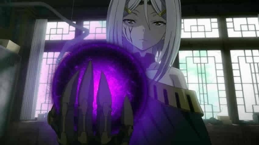 A scene from Trinity Seven.