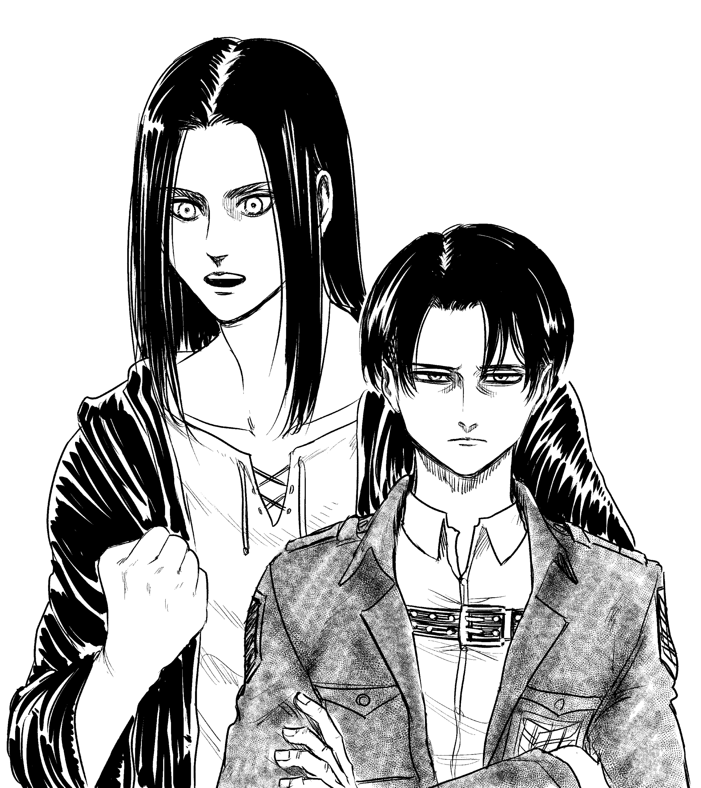 Hajime Isayama's new Attack on Titan Day illustration with the cast in formal attire