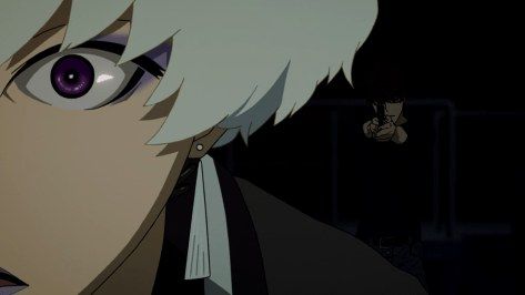 Five confronting Nine in Terror in Resonance episode 7
