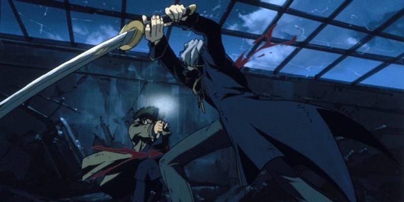 Spike vs Vicious katana duel in Cowboy Bebop