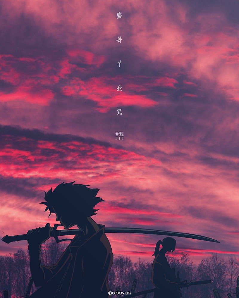 Mugen and Jin fighting in Samurai Champloo