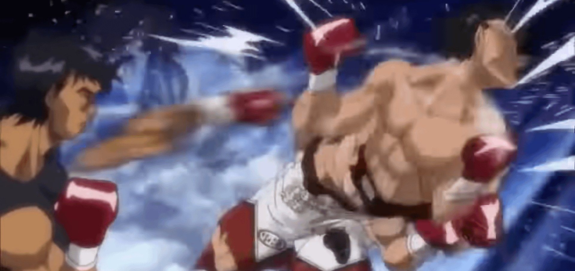 Ippo executing the Dempsey Roll in Hajime no Ippo